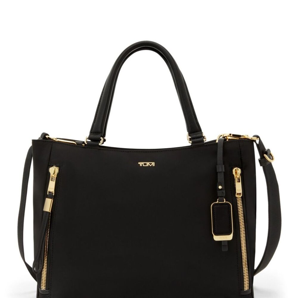 Tumi Voyageur Medium Tote Bag - New with Tags - Black & Gold